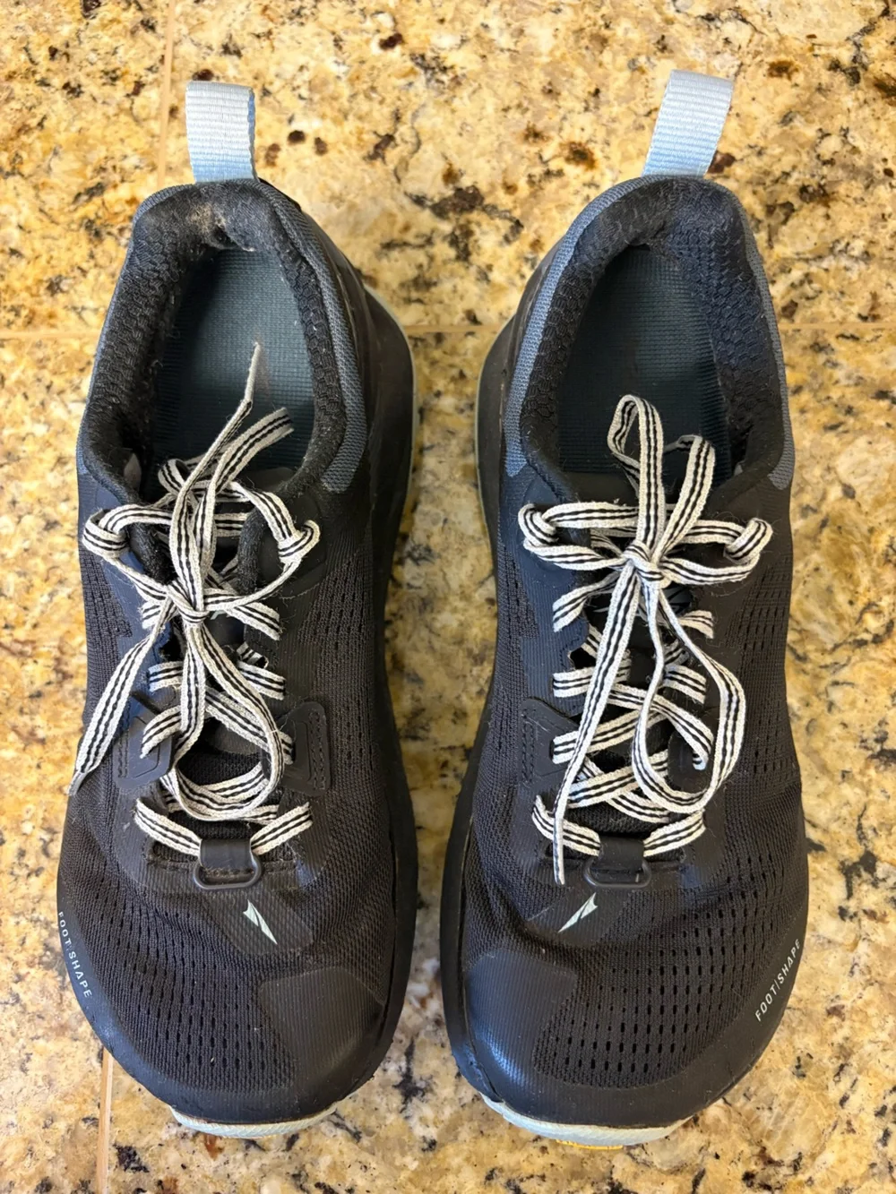 Altra Black Athletic Shoes with White Accents